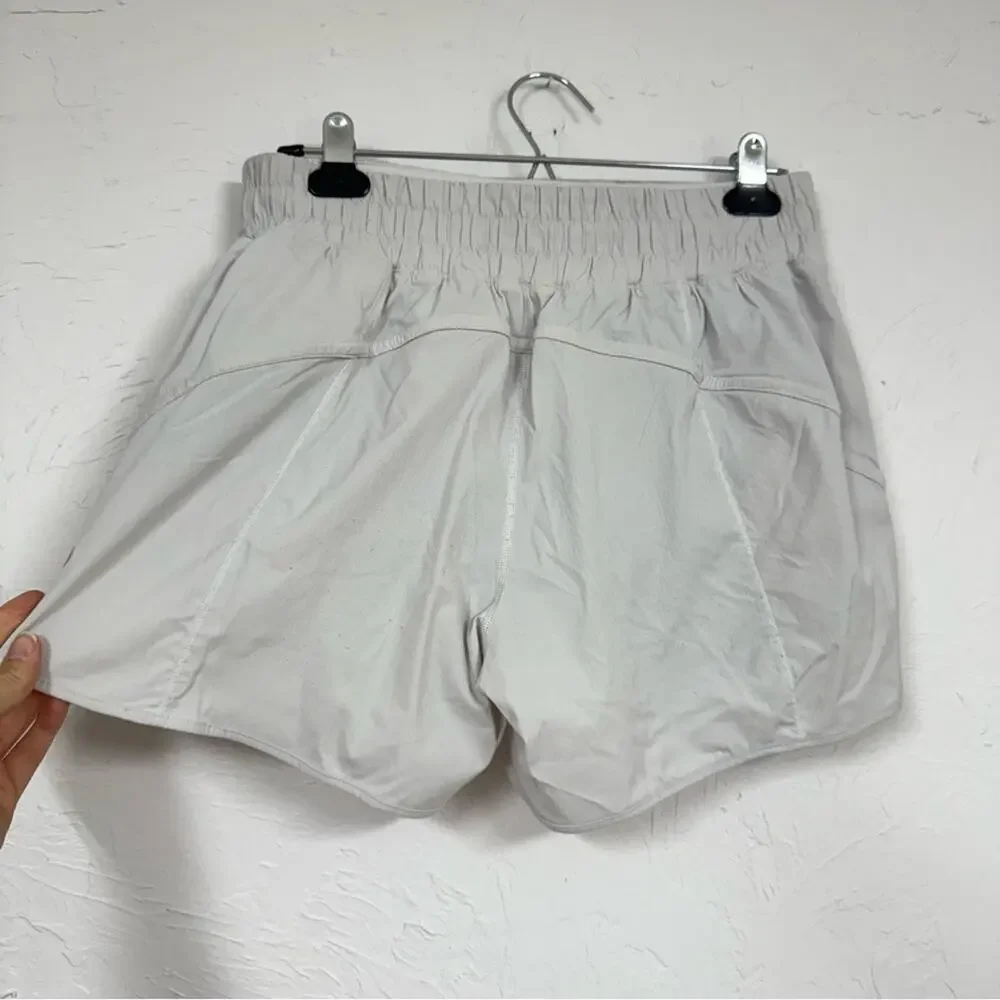 Lululemon Grey Athletic Shorts Womens 10 Casual Running Casual Lined retro Sport